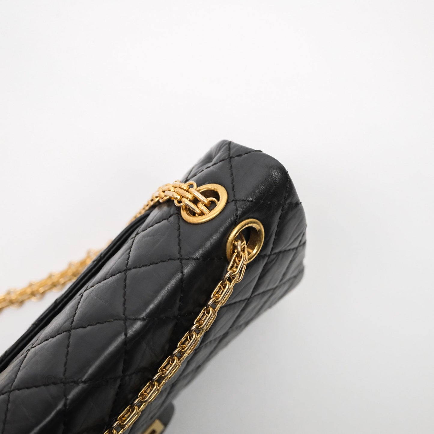 Chanel Reissue 225 Flap Black Aged Calfskin Gold Hardware