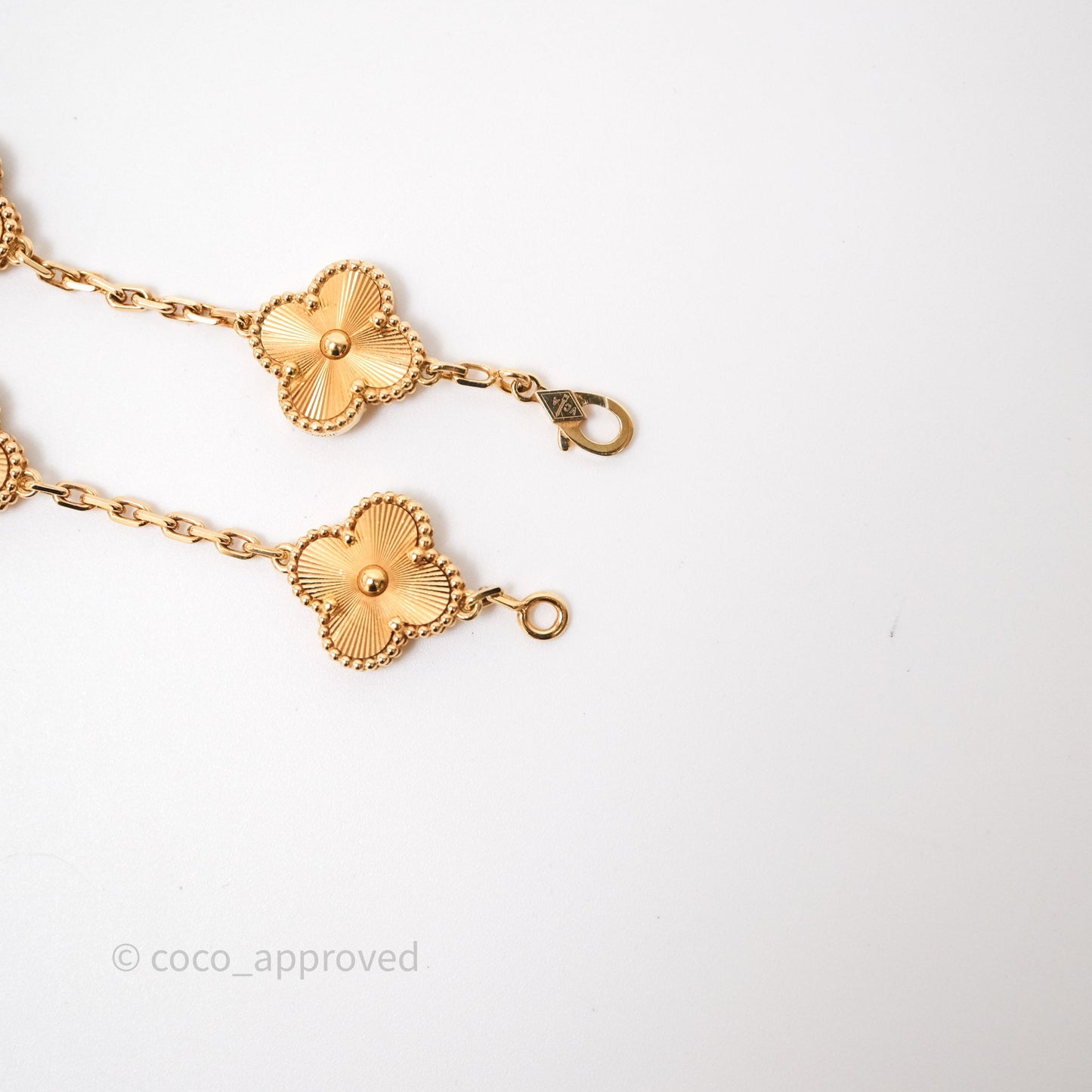 Van Cleef & Arpels Vintage Alhambra 5 Motifs Yellow Gold Bracelet