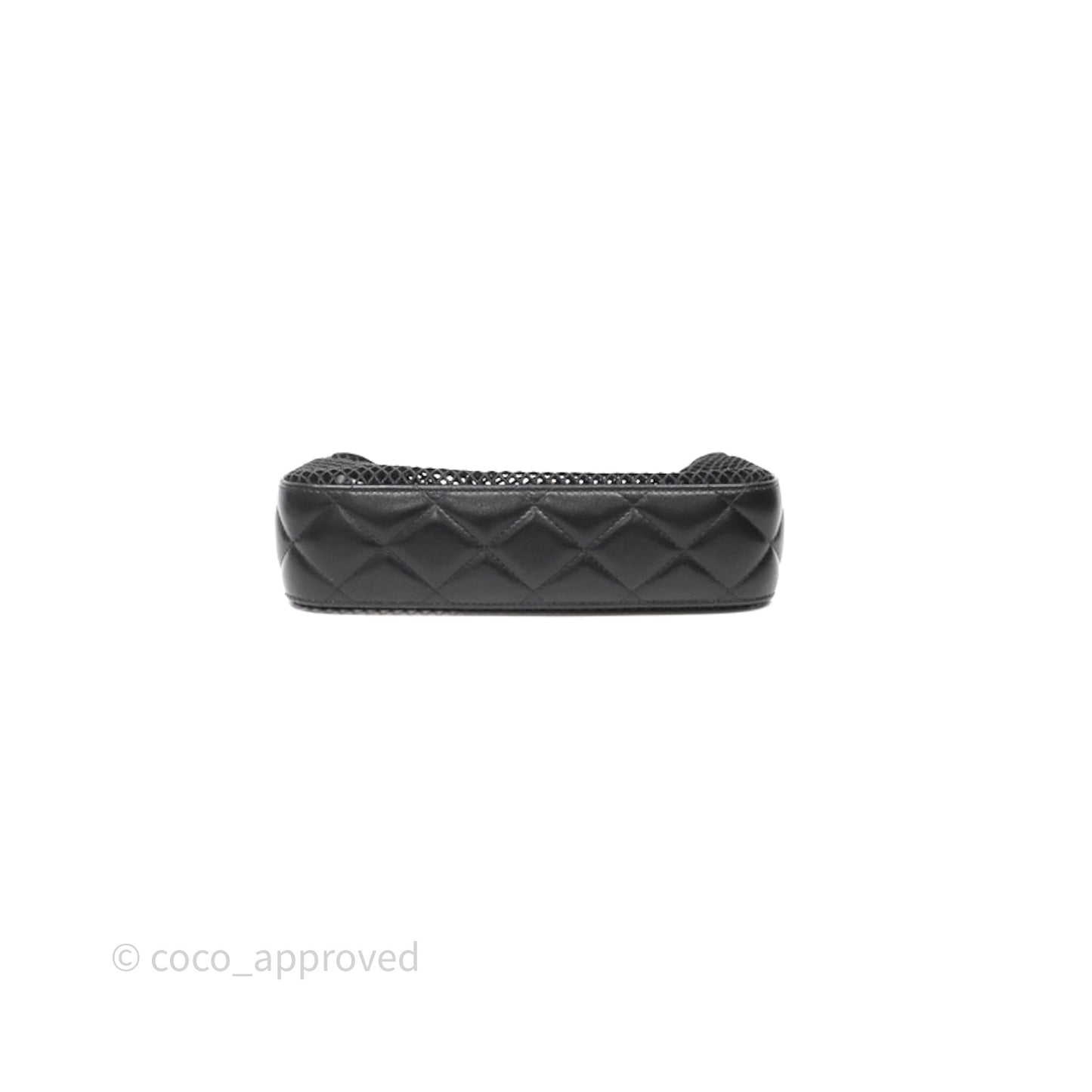 Chanel Mesh Clutch With Chain Black Shiny Lambskin Gold Hardware