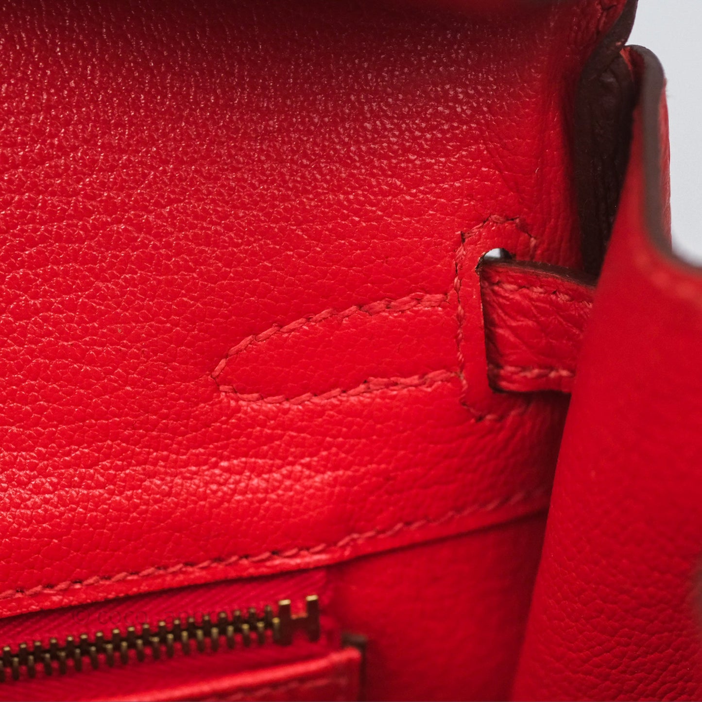 Hermès Birkin 25 Retourne Rouge Tomate S5 Clemence Gold Hardware