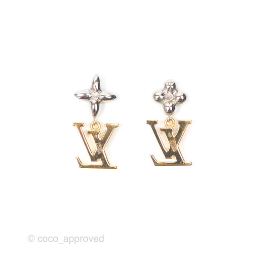 Louis Vuitton LV Iconic Flower Earrings Steel & Brass