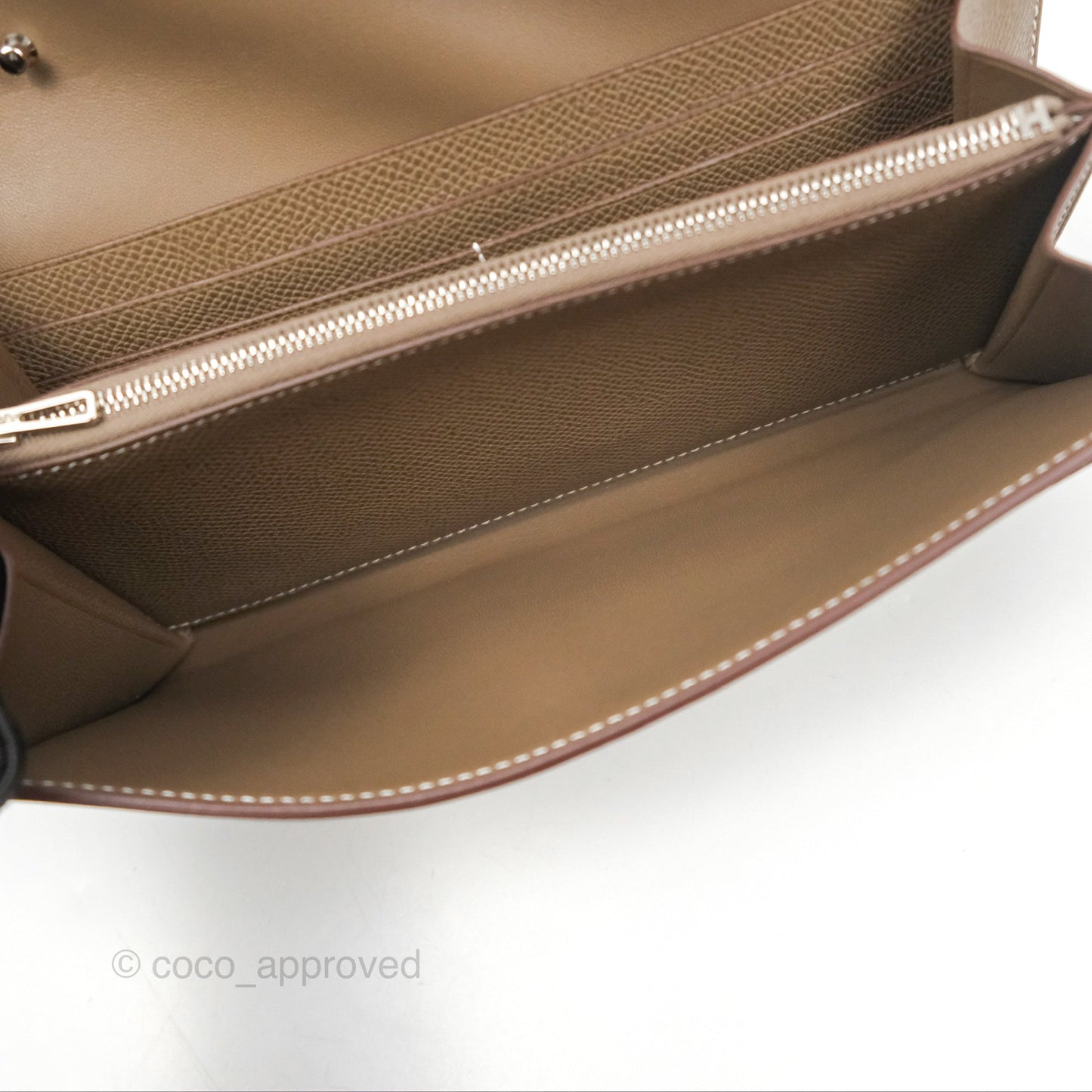 Hermès Constance To Go Wallet Etoupe Epsom Palladium Hardware
