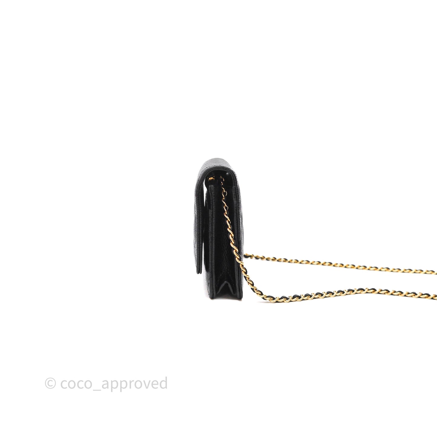 Chanel Quilted WOC Black Caviar Gold Hardware