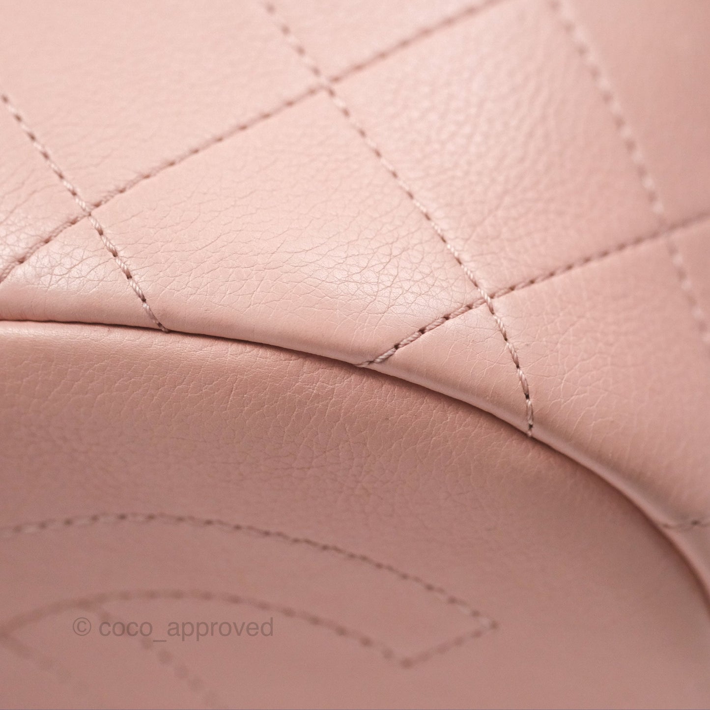 Chanel Quilted Top Handle Drawstring Bucket Bag Calfskin Tweed Pink Aged Gold Hardware