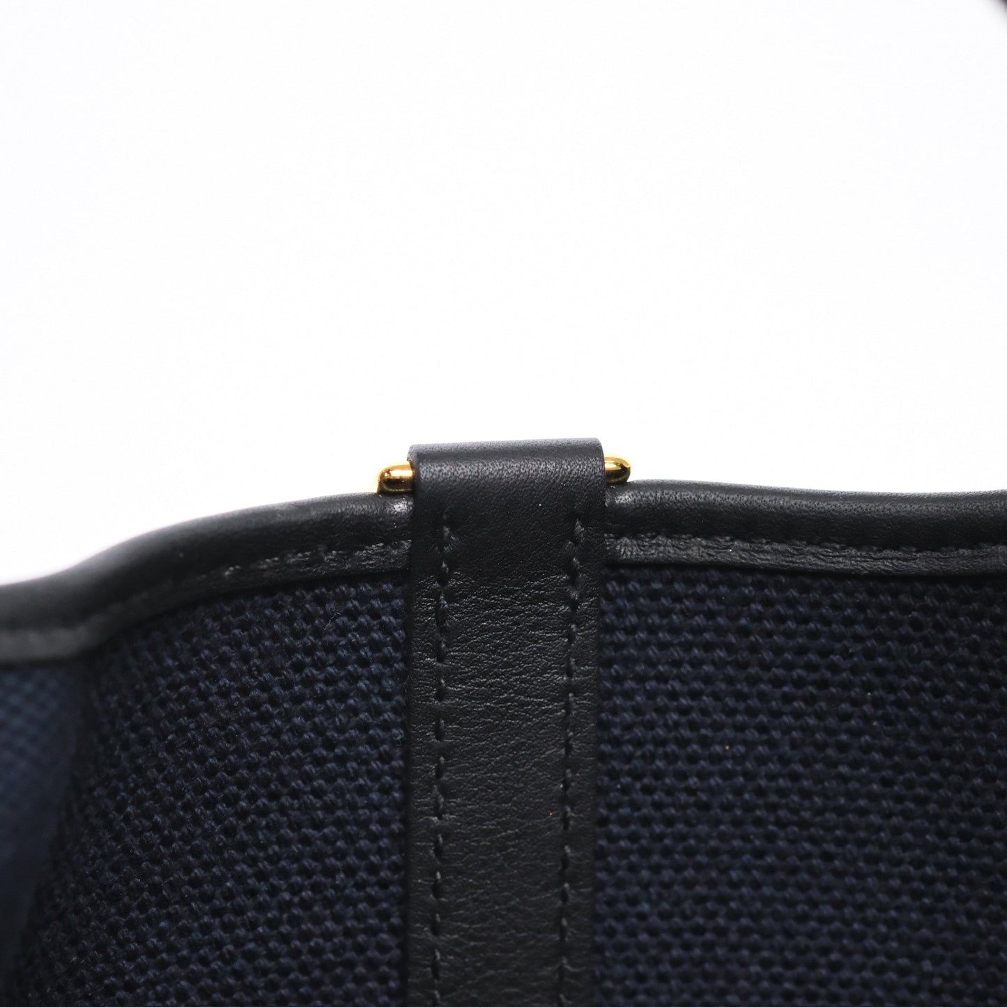 Hermes Picotin Lock 18 Cargo Pockets Bleu Marine 78 Black Gold Hardware