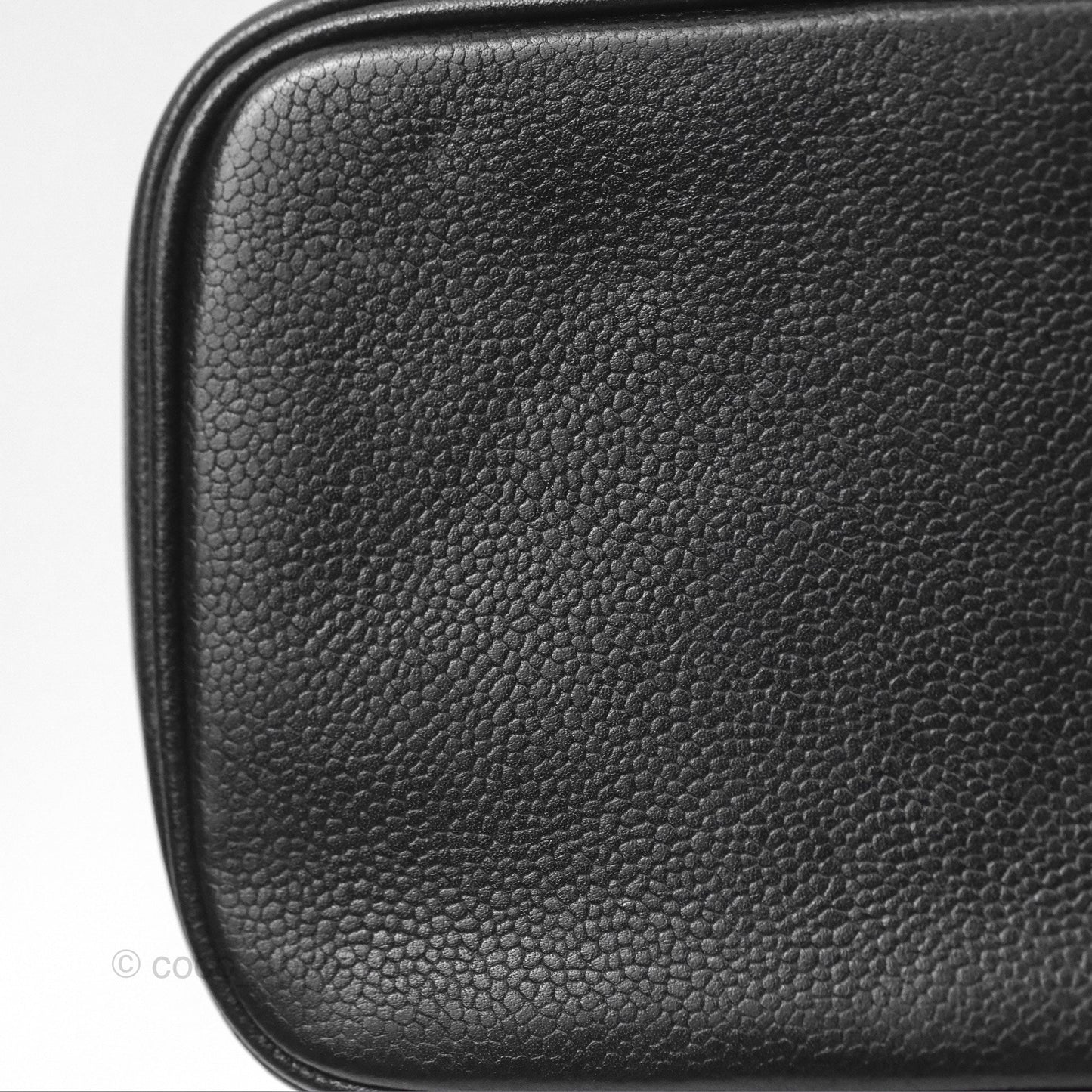 Chanel Vintage Vanity Case Black Caviar Gold Hardware