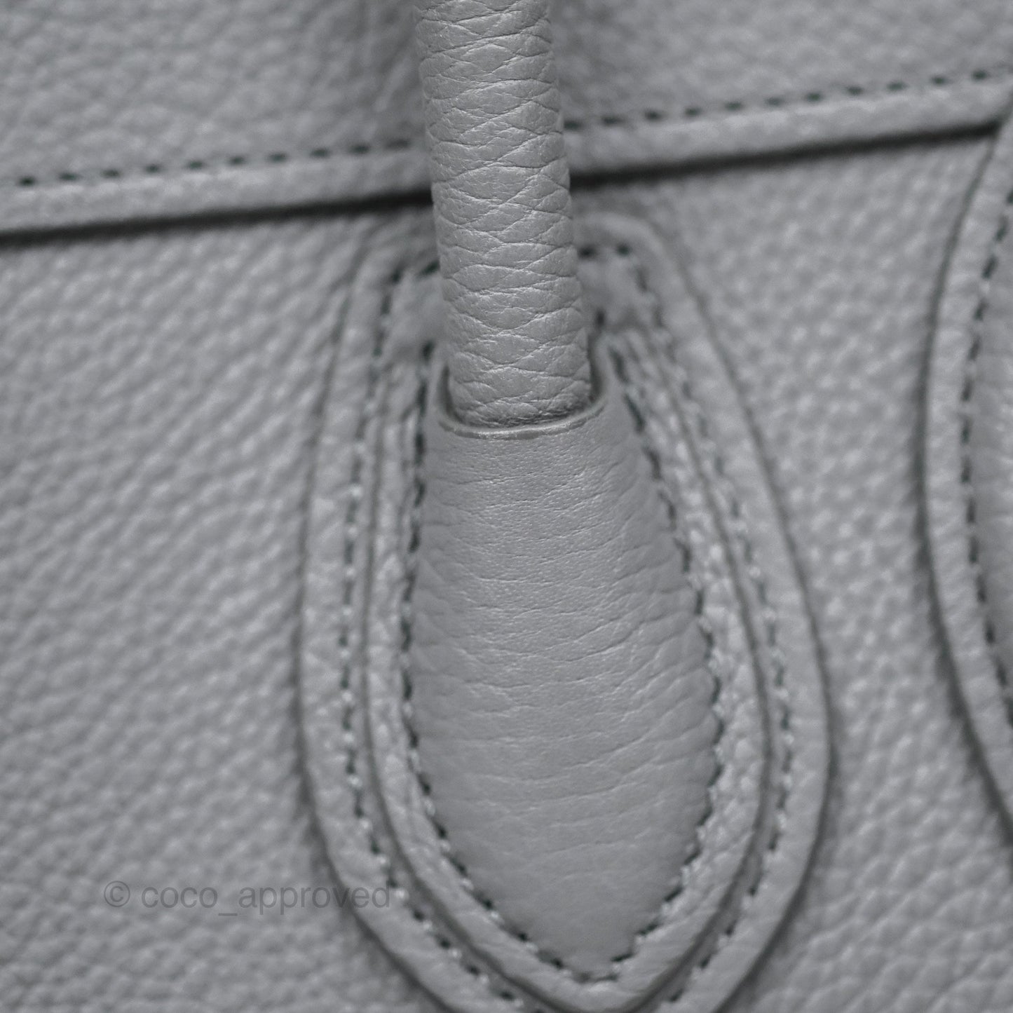 Celine Nano Luggage Bag Grey Drummed Calfskin
