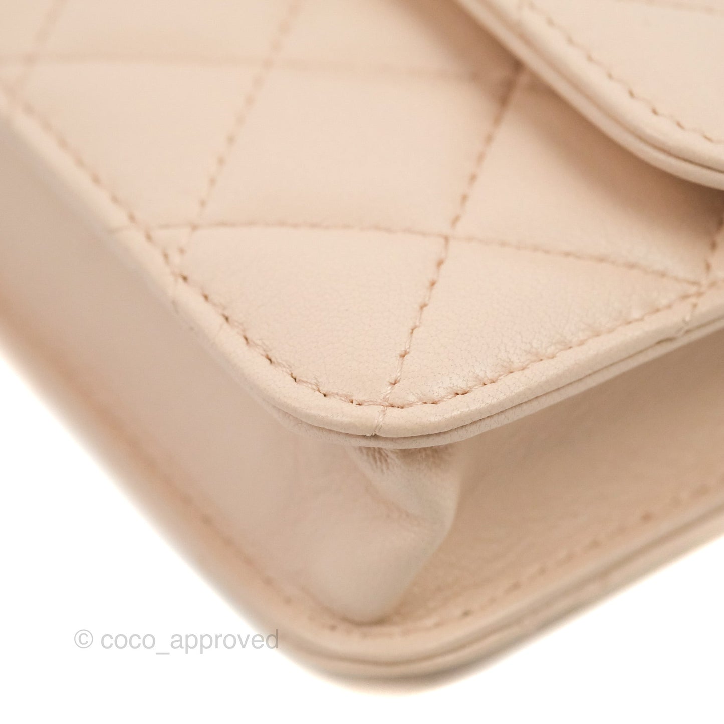 Chanel Mini Pearl Crush Clutch With Chain Belt Rose Clair Pink Lambskin Aged Gold Hardware