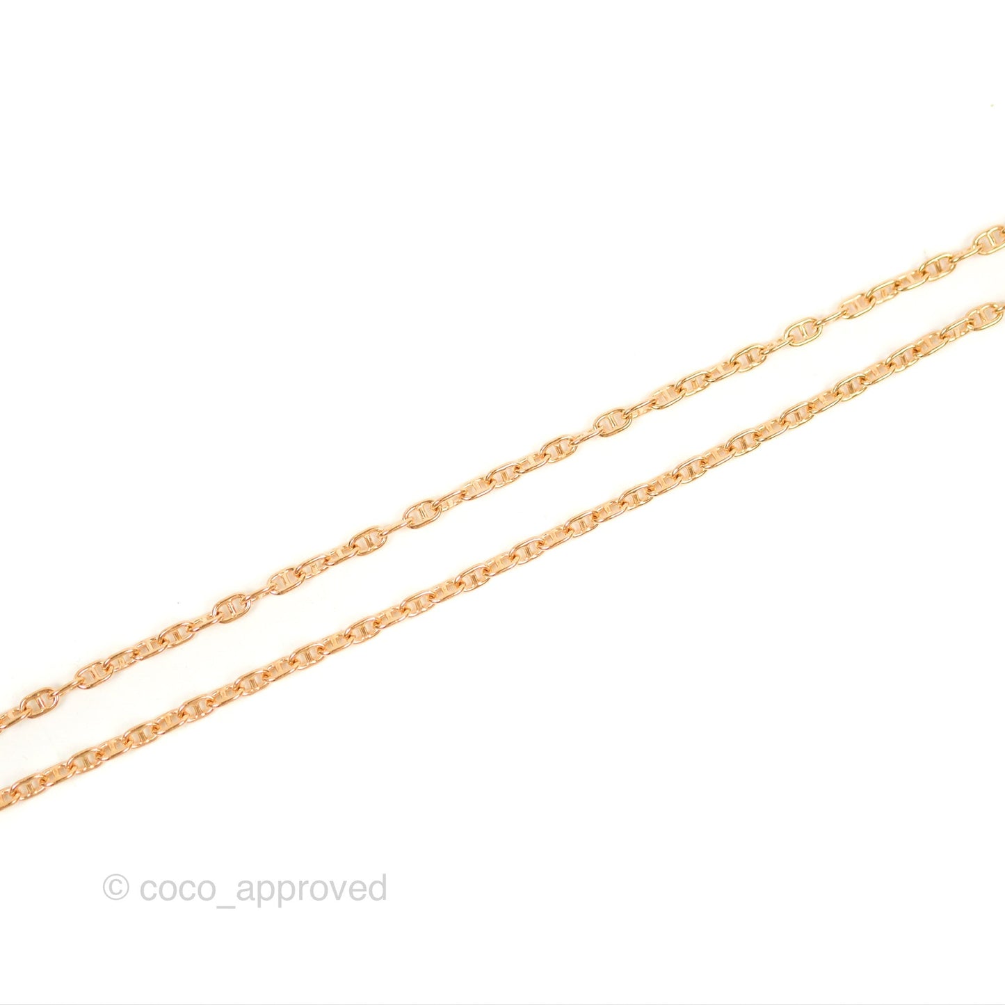 Hermès Chaine D'ancre Contour Pedant Large Model Diamonds Rose Gold