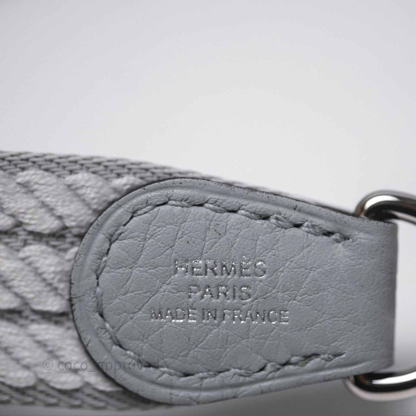 Hermès Mini Evelyne 16 Glacier 8U Clemence Palladium Hardware
