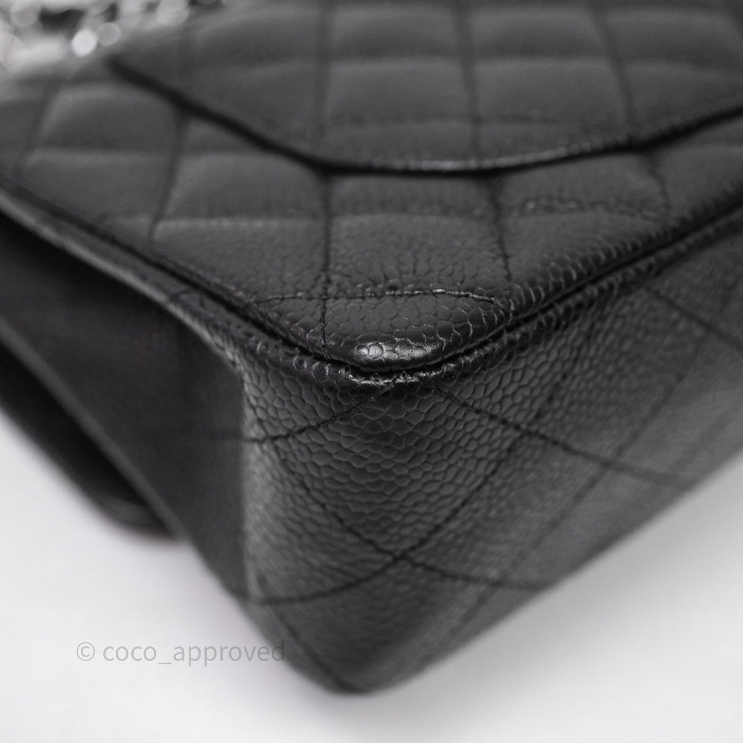 Chanel Small Classic Flap Quilted Black Caviar Silver Hardware