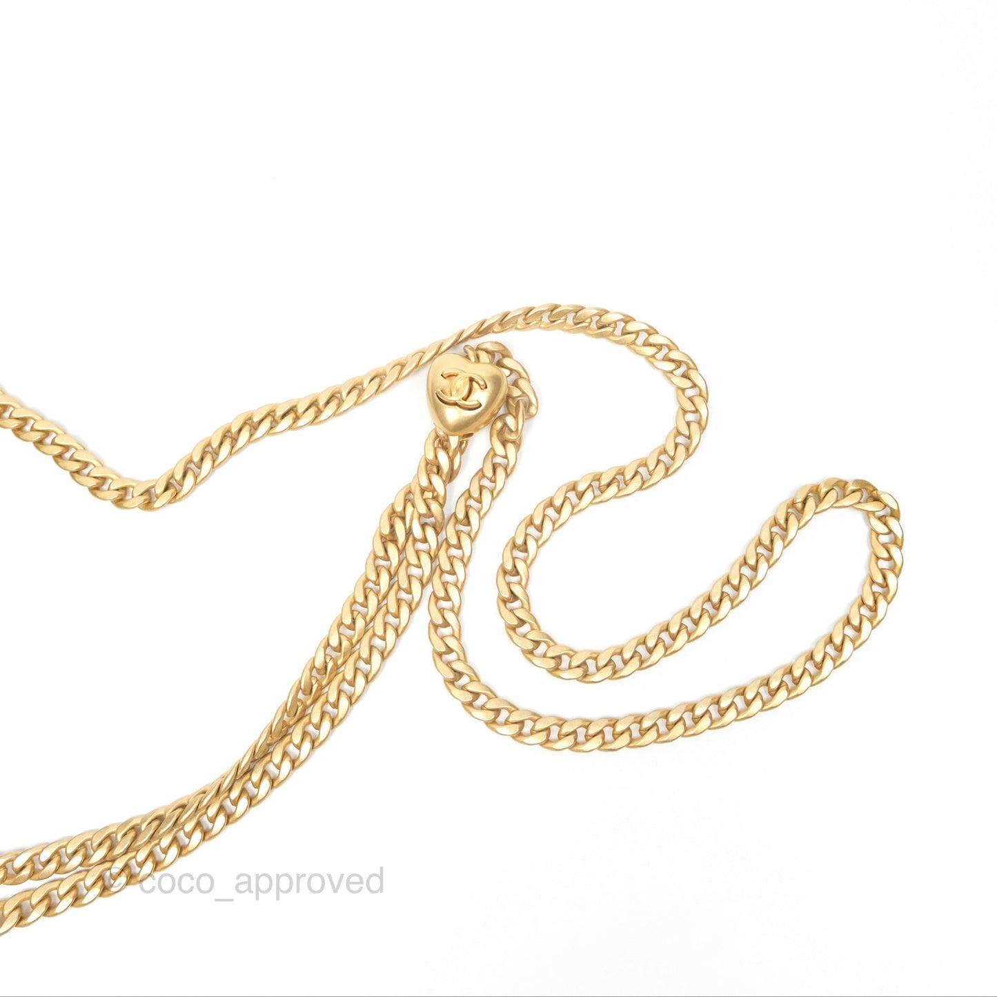 Chanel Large Flap Bag Heart Adjustable Chain Black Caviar Aged Gold Hardware