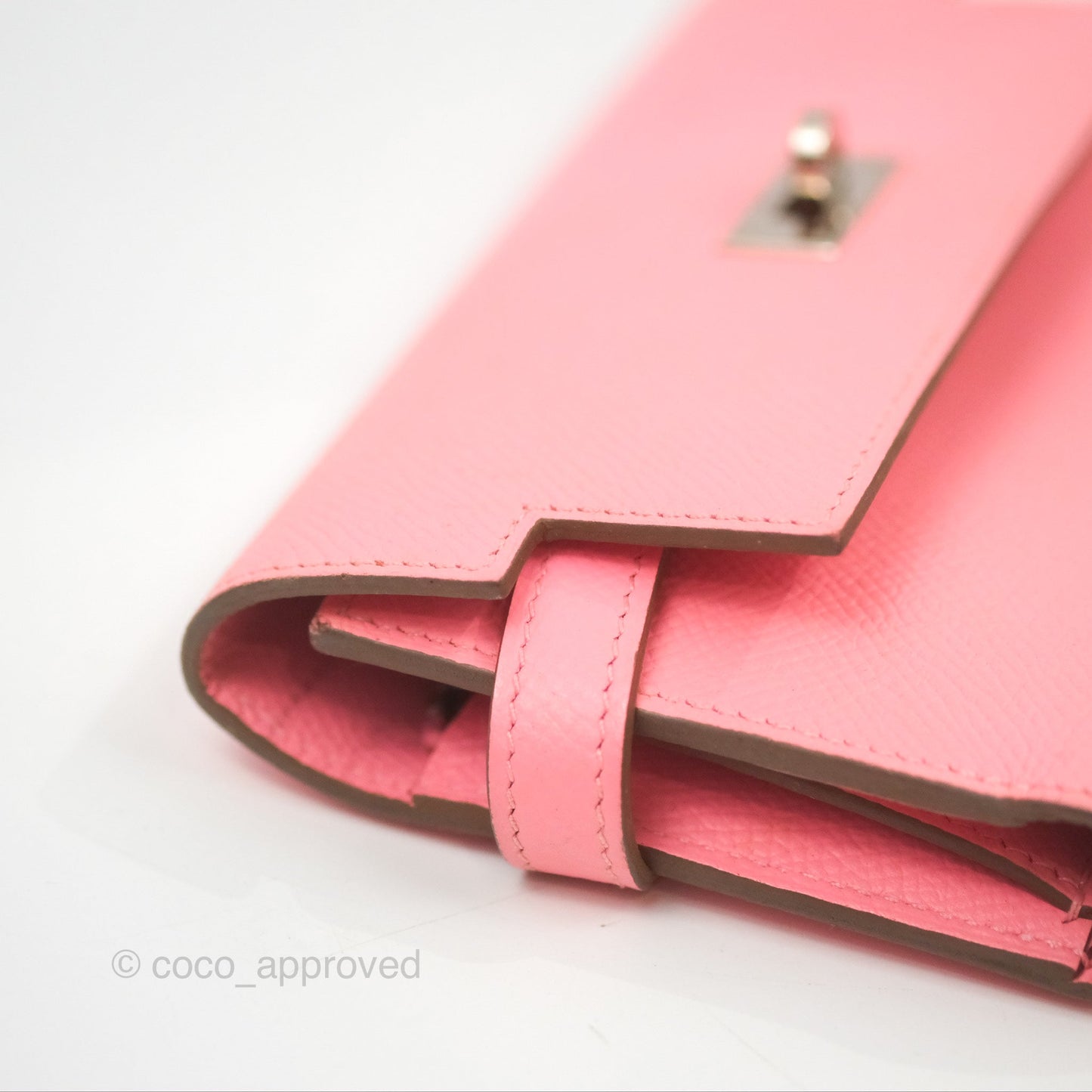 Hermès Small Kelly Wallet Rose Confetti Epsom Palladium Hardware