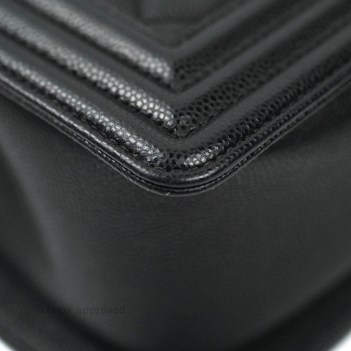 Chanel Boy Quilted Medium Black Caviar Gold Hardware
