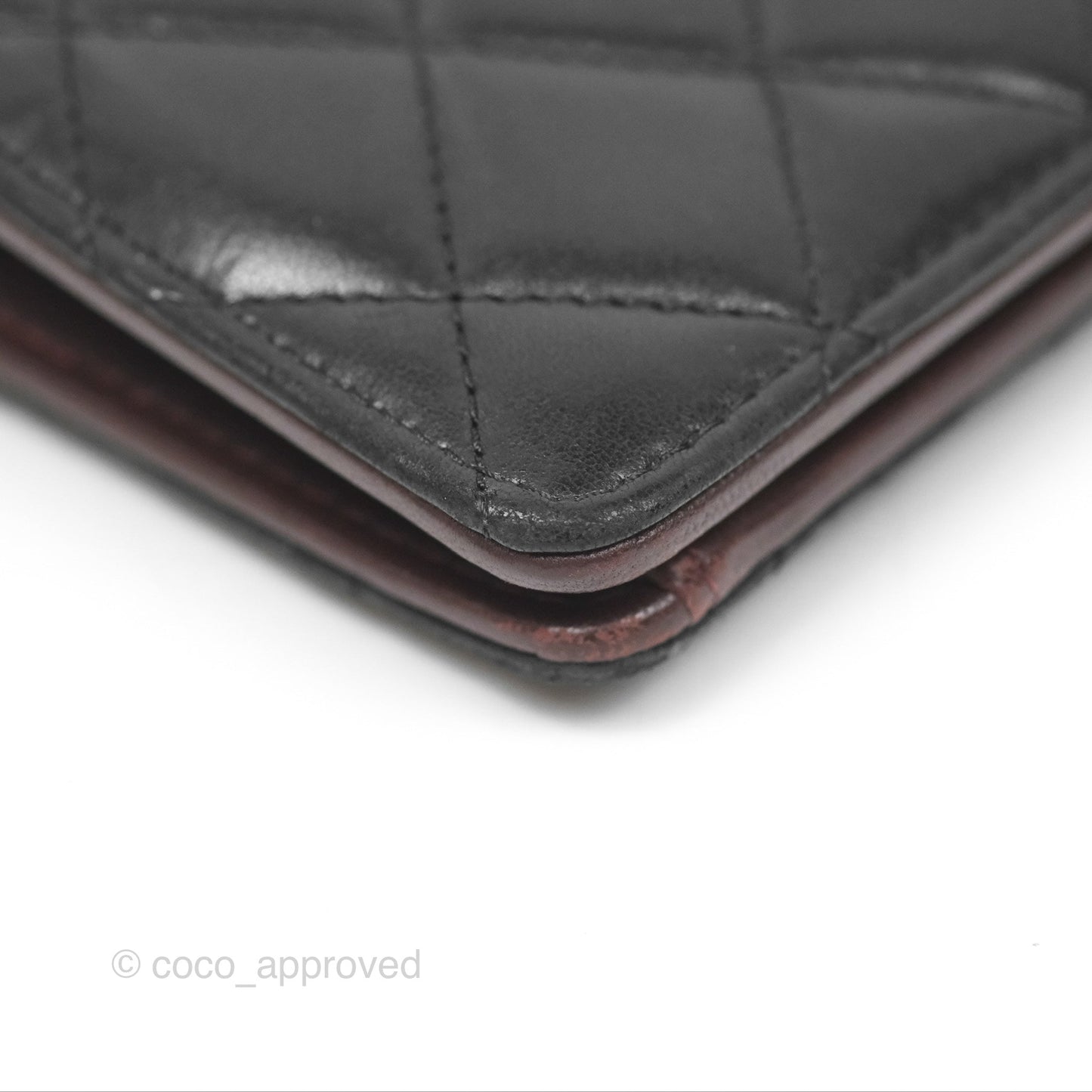 Chanel Classic Quilted Long Wallet Black Lambskin Silver Hardware