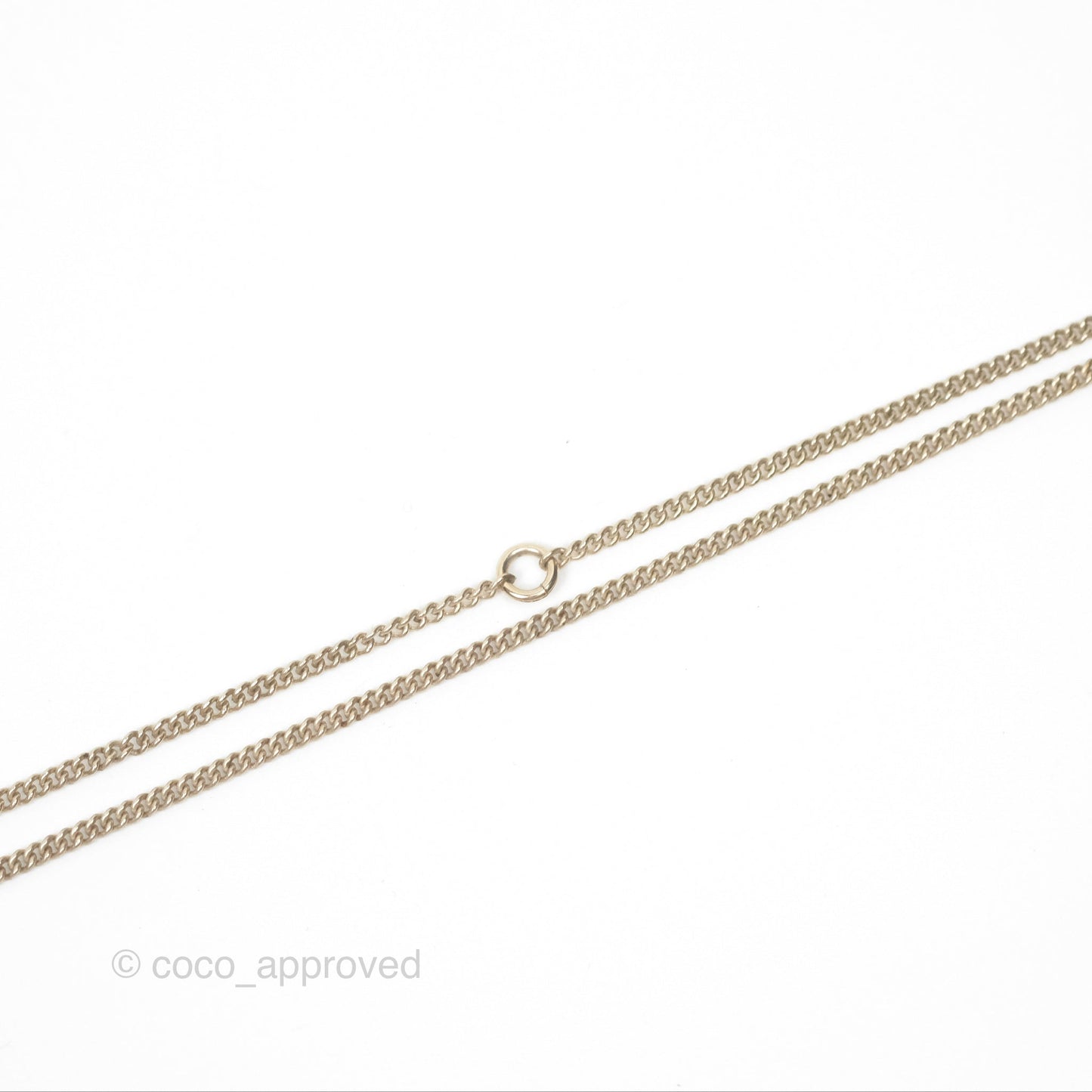 Chanel Pearl CC Lace Flower Necklace Gold Tone 15K