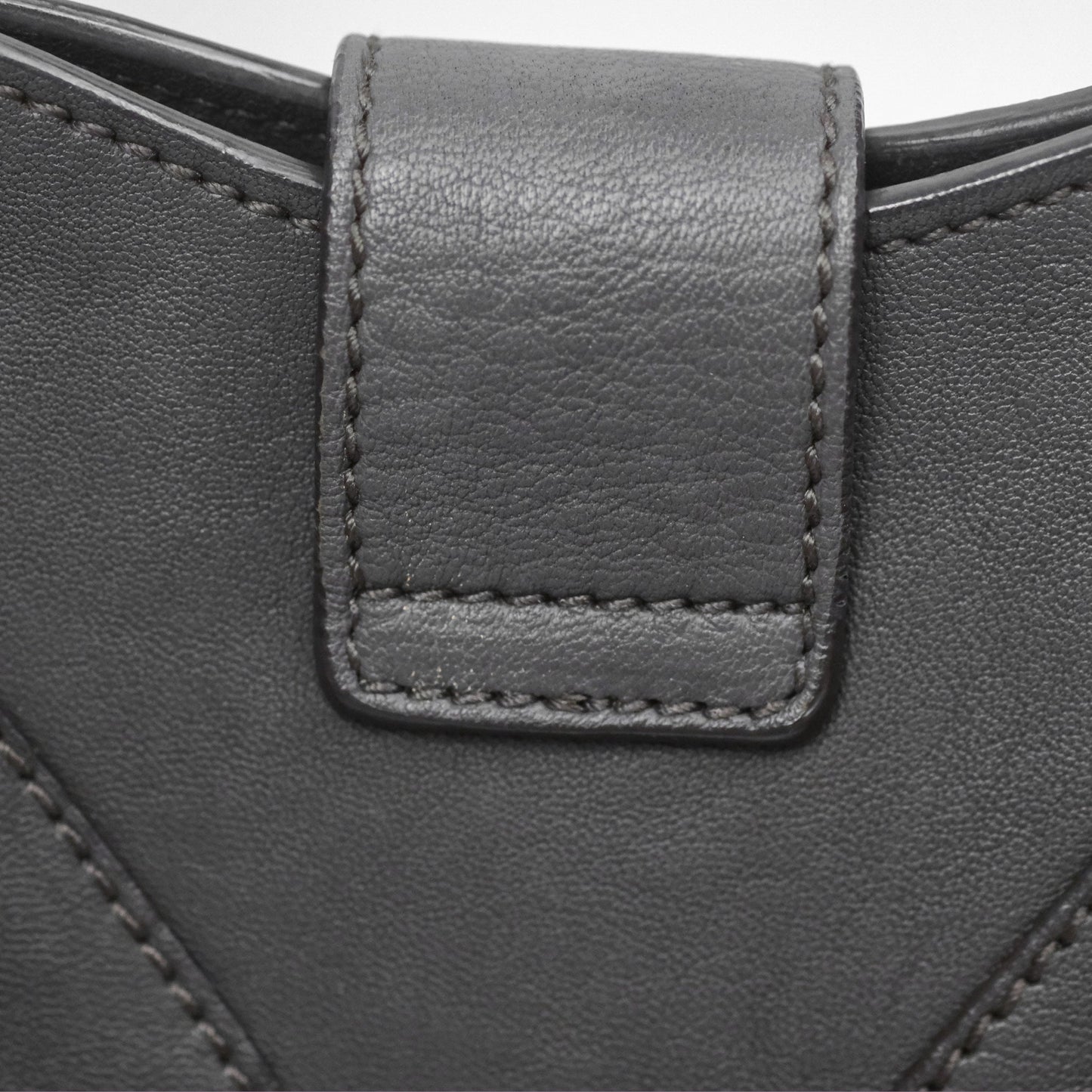 Saint Laurent Chyc Bag Dark Grey Calfskin Gold Hardware