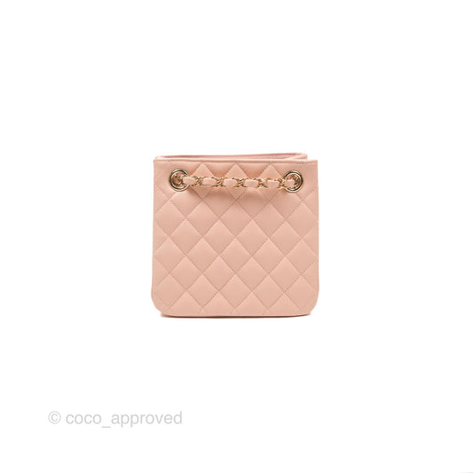 Chanel Mini Bucket Tote Pink Caviar Gold Hardware 22S