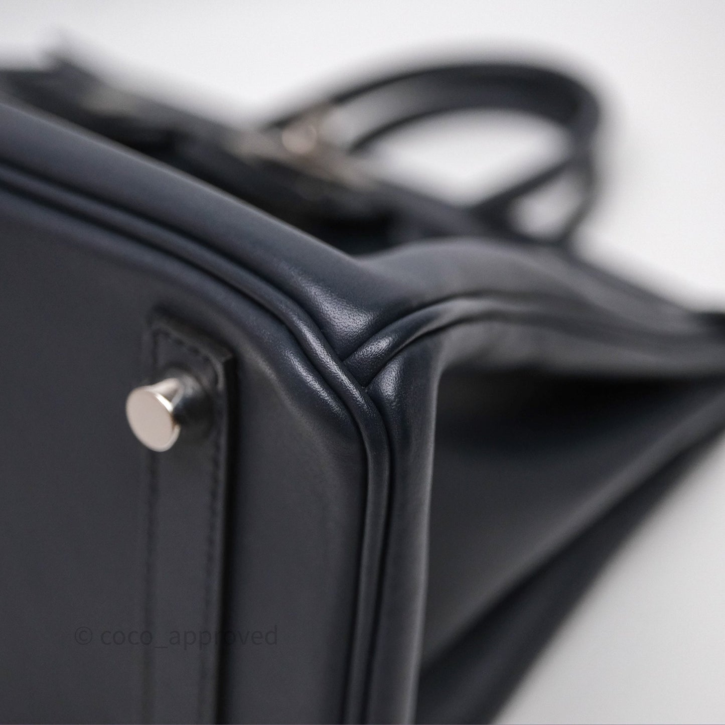 Hermes Birkin 25 Indigo Blue Swift Palladium Hardware