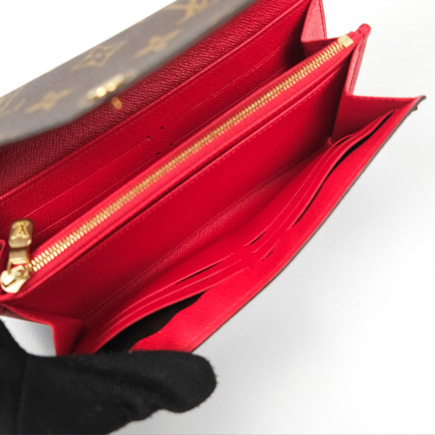 Louis Vuitton Sarah Wallet Coquelicot Red Monogram Canvas