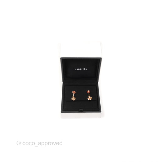 Chanel Extrait De Camelia Earrings 18K Rose Gold