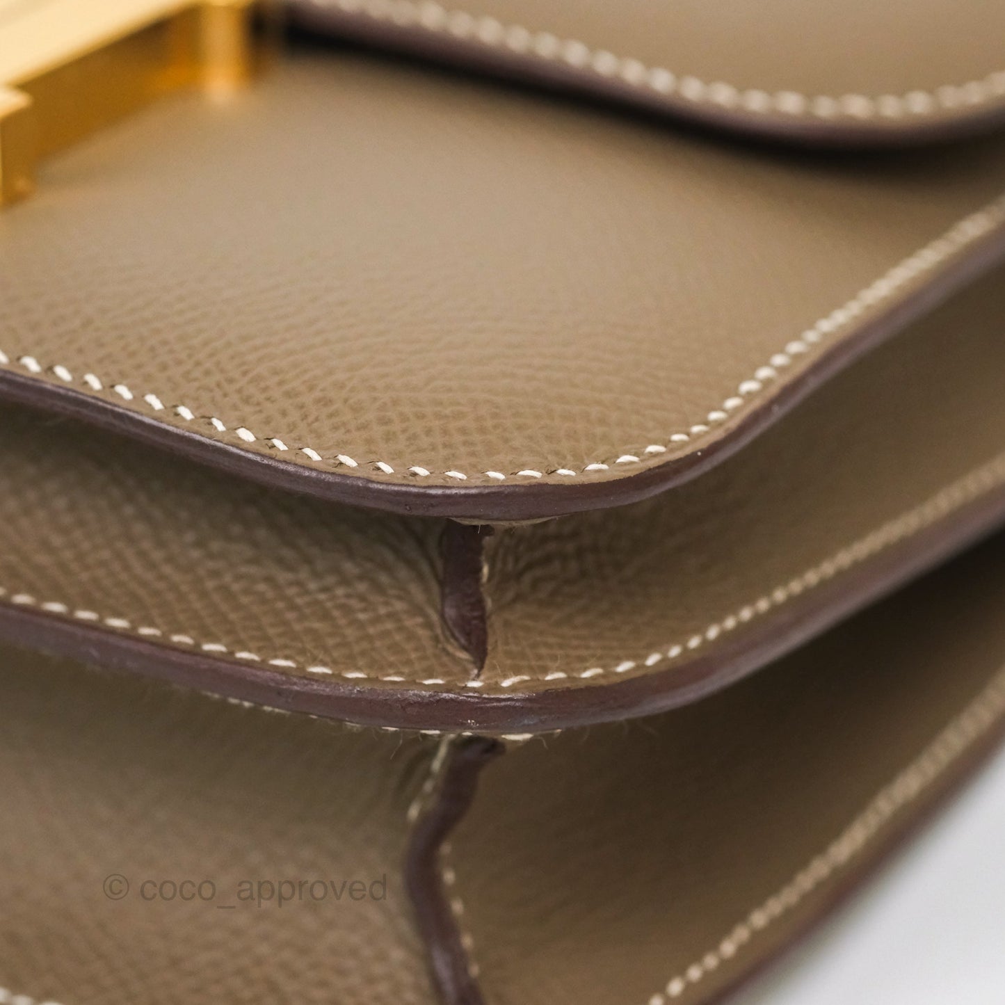 Hermès Constance Mini 18cm Mirror Etoupe Epsom Gold Hardware