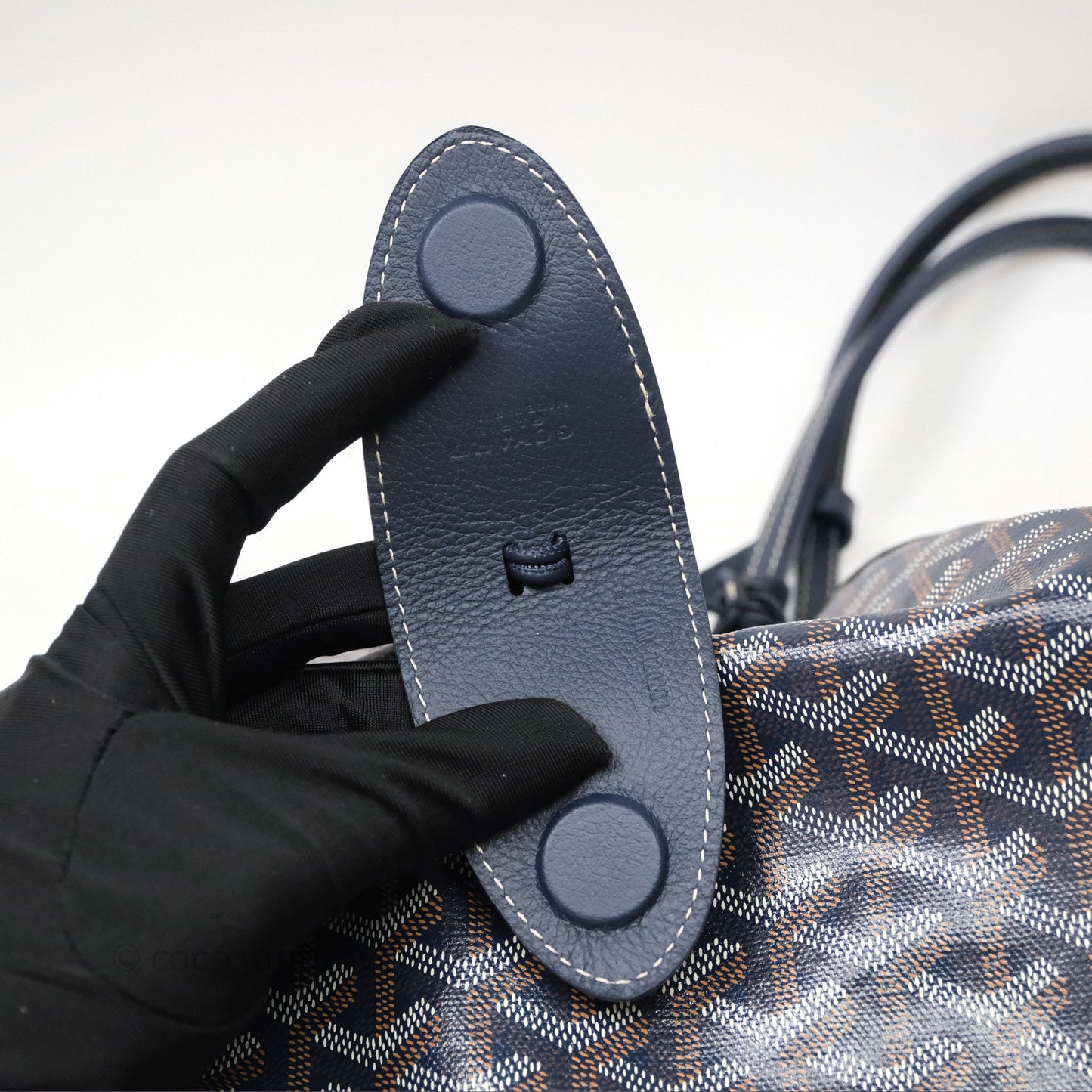 Goyard St. Louis Tote PM Navy/Tan