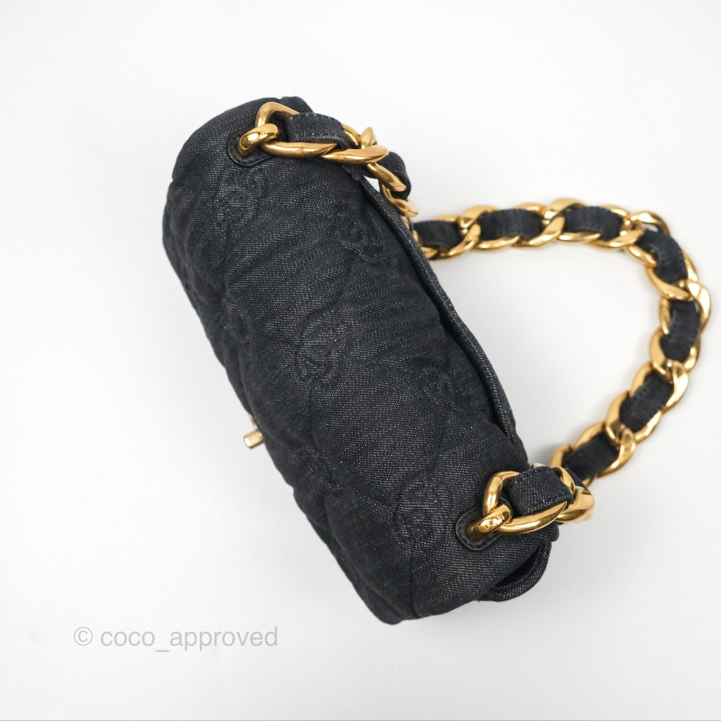Chanel Medium Funky Town Flap Denim Aged Gold Hardware 22S