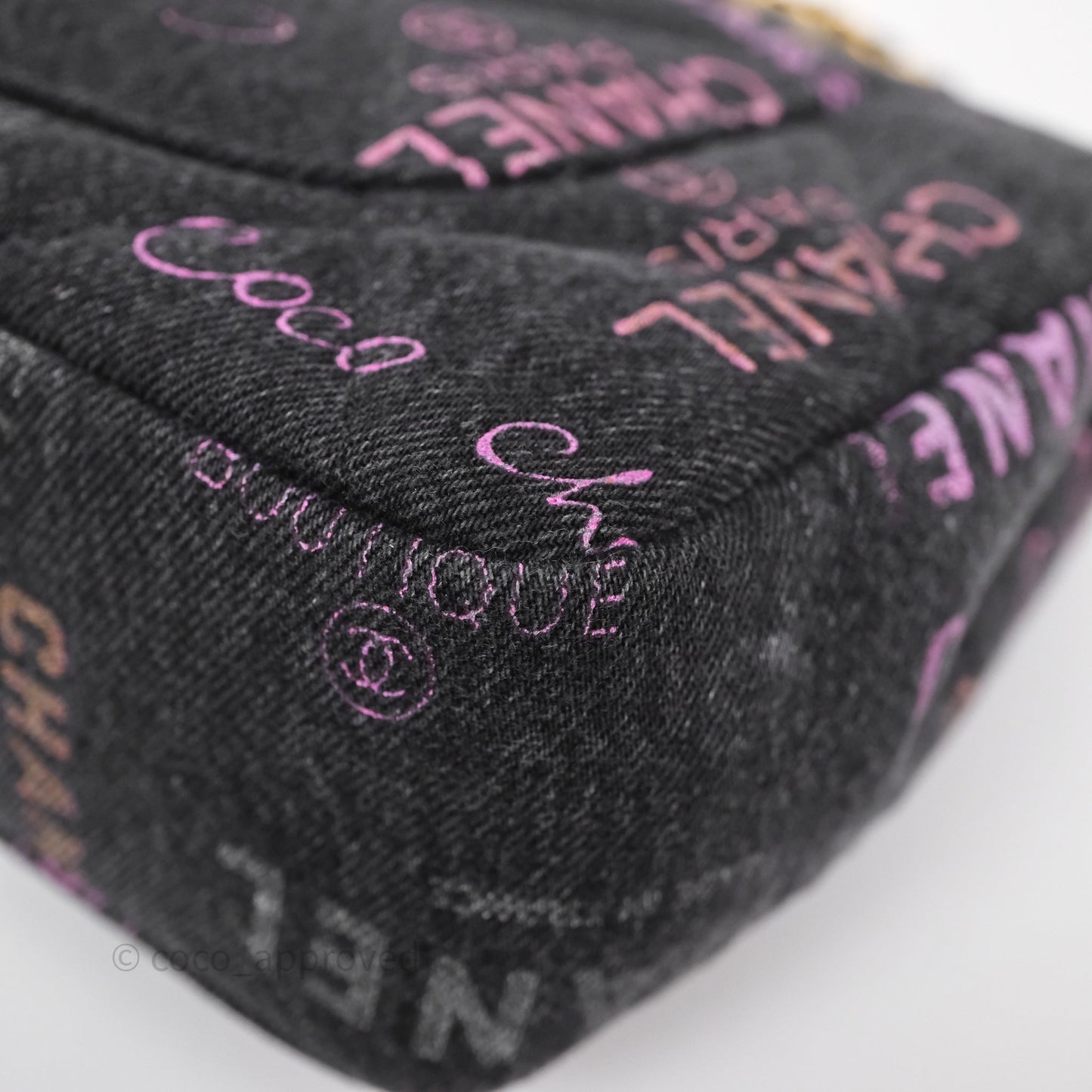 Chanel Large Denim Mood Flap Quilted Black Multicolor