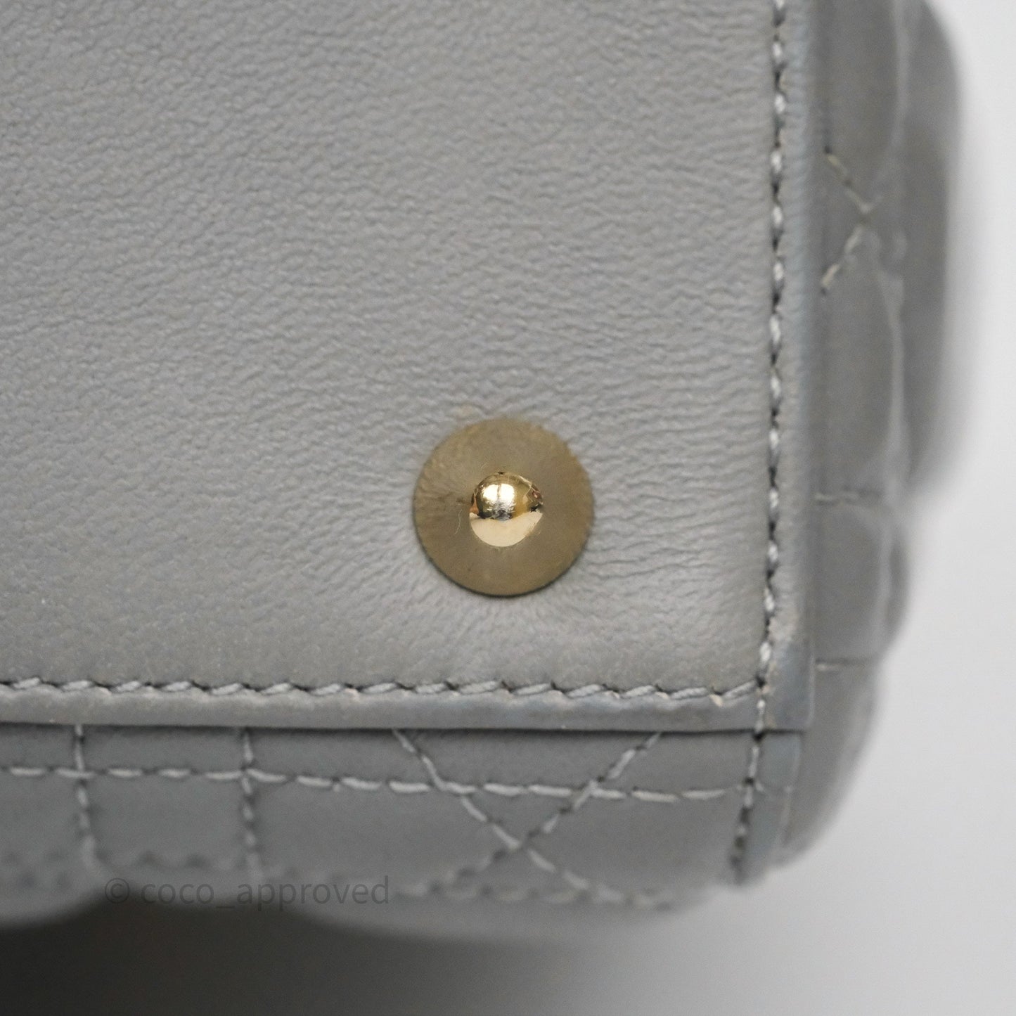 Dior Lady Dior My ABCDior Grey Lambskin Cannage