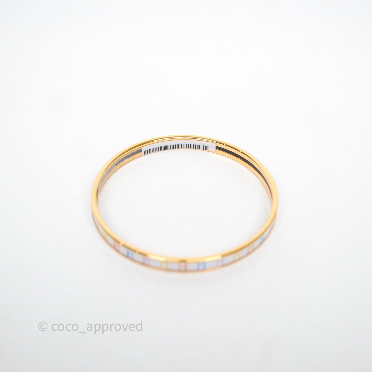 Hermès OP'H Bangle White/ Multicolor Rose Gold Hardware