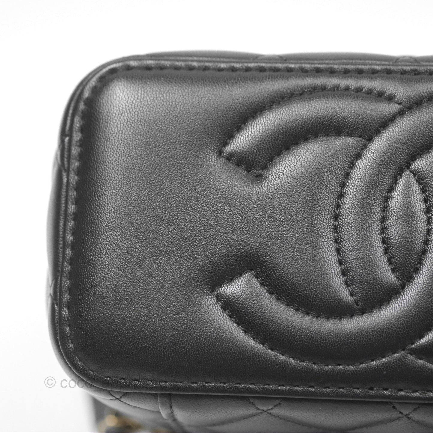 Chanel Ball Crush Vanity with Chain Black Lambskin Gold Hardware