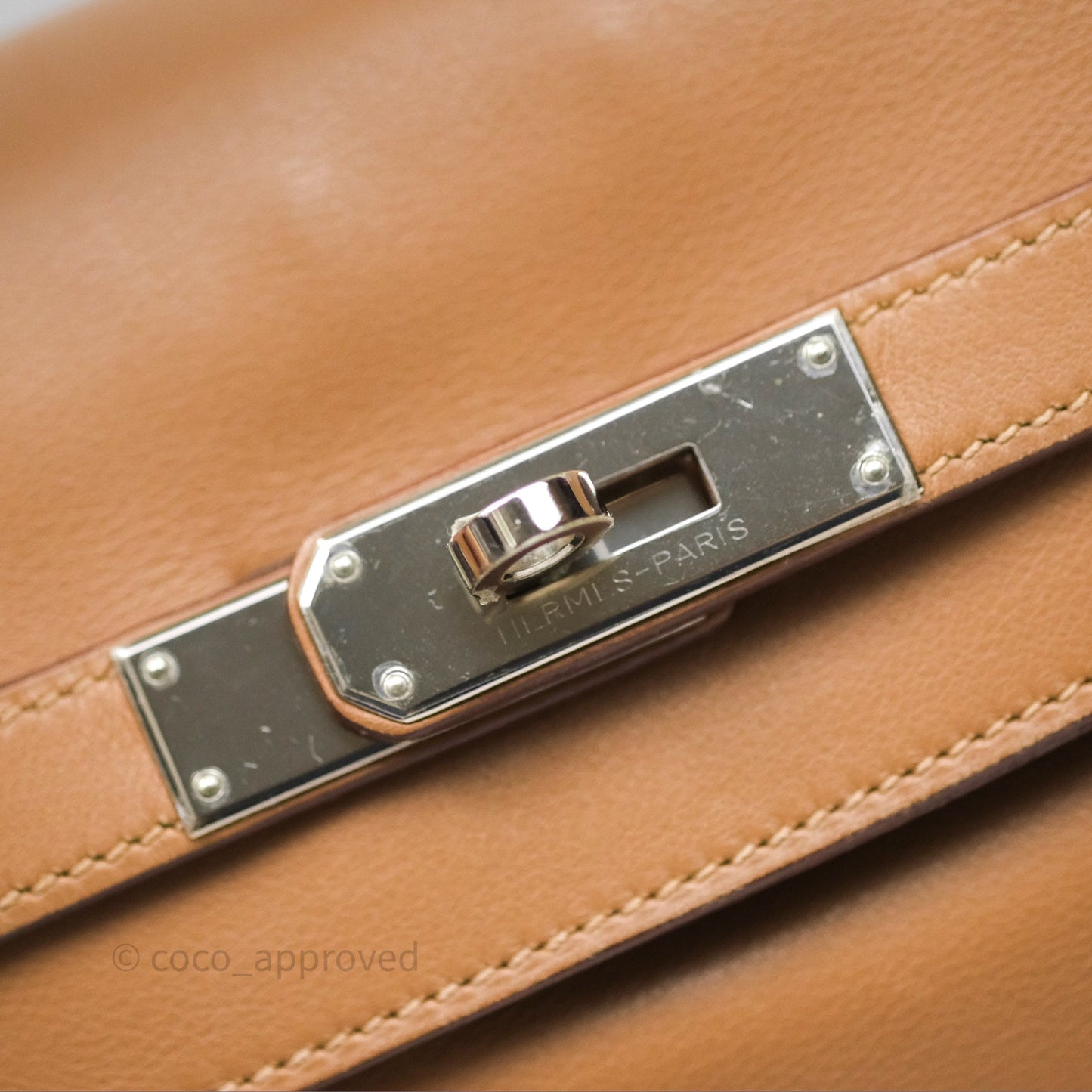 Hermès Kelly 35 Retourne Chai 0M Evercolor Palladium Hardware