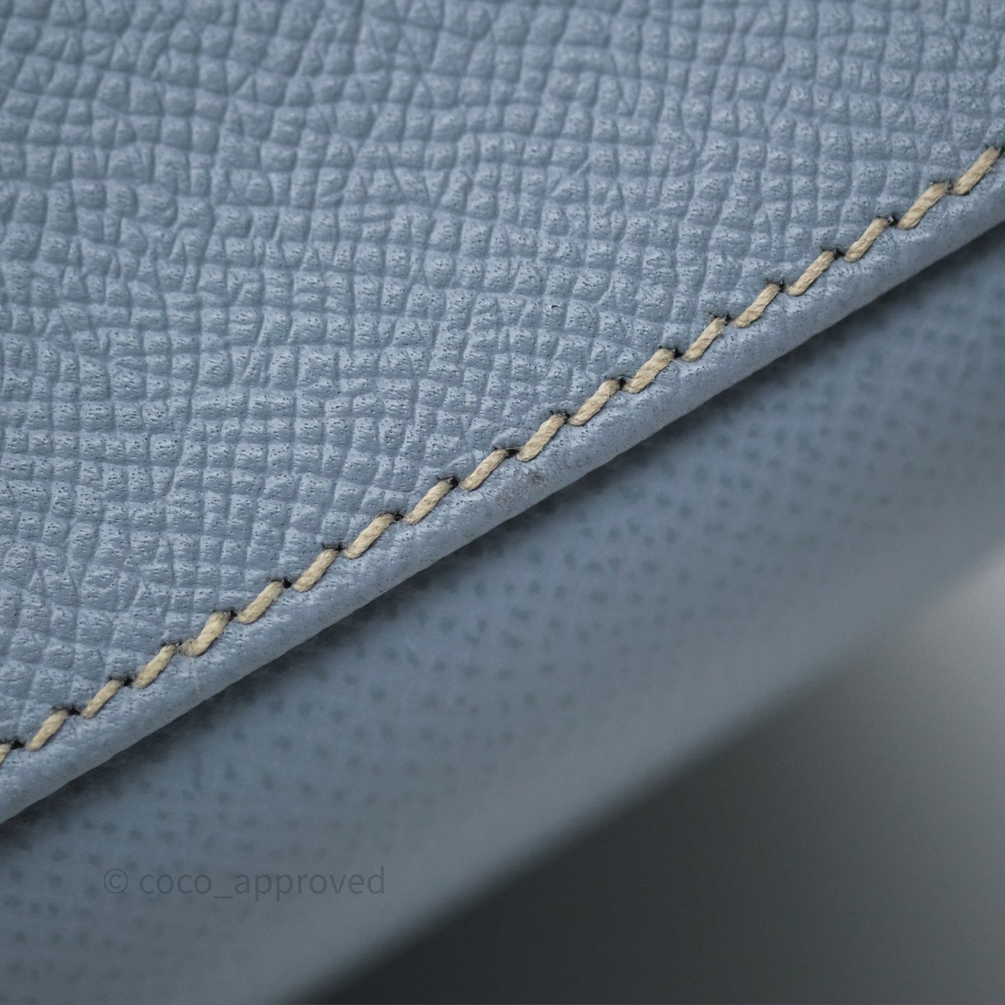 Hermès Kelly II 28 Sellier Bleu Lin J7 Epsom Gold Hardware