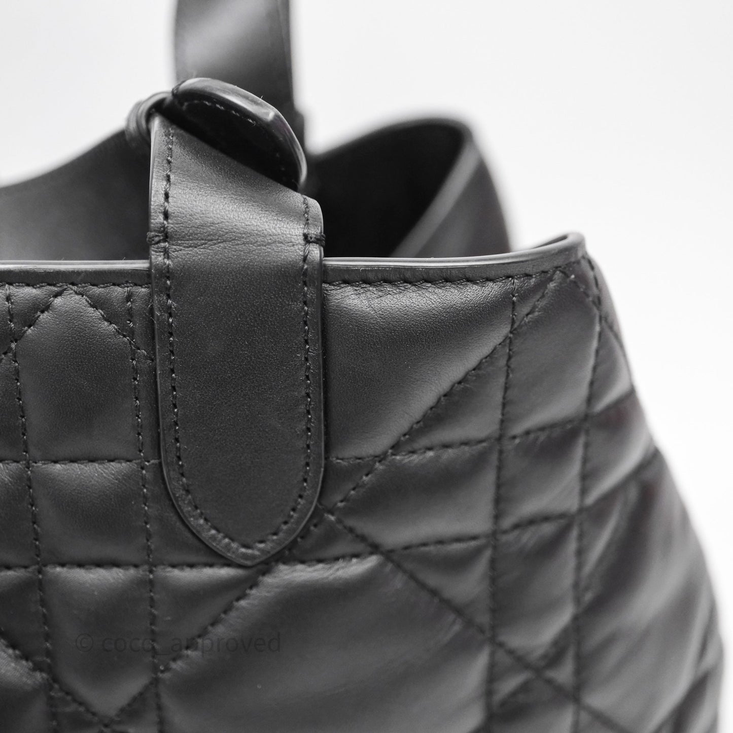 Christian Dior Medium Dior Toujours Bag Black Macrocannage Calfskin