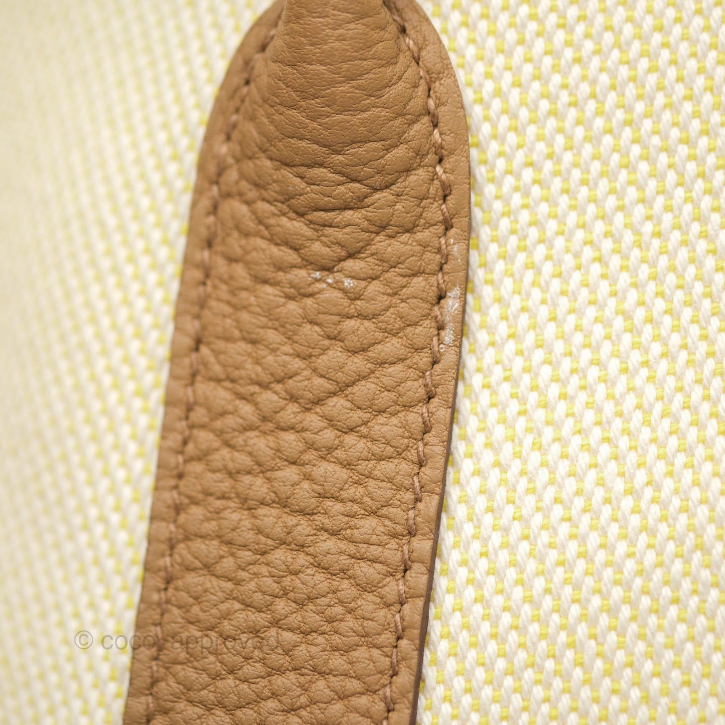 Hermès Garden Party 30 Canvas Ecru-Jaune Citron 9N/ Biscuit 48