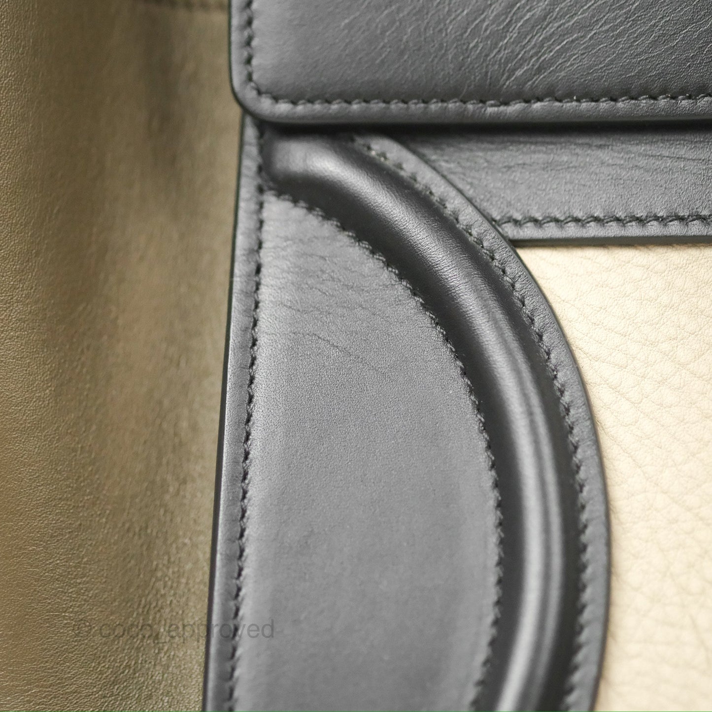 Celine Mini Luggage Bag Black/Brown/Ivory Calfskin