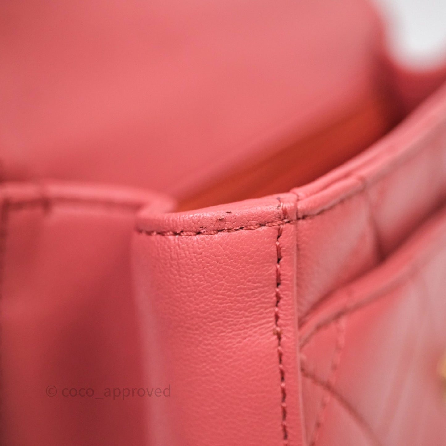 Chanel Quilted Chain Infinity Handle Bag Pink Lambskin Aged Gold Hardware