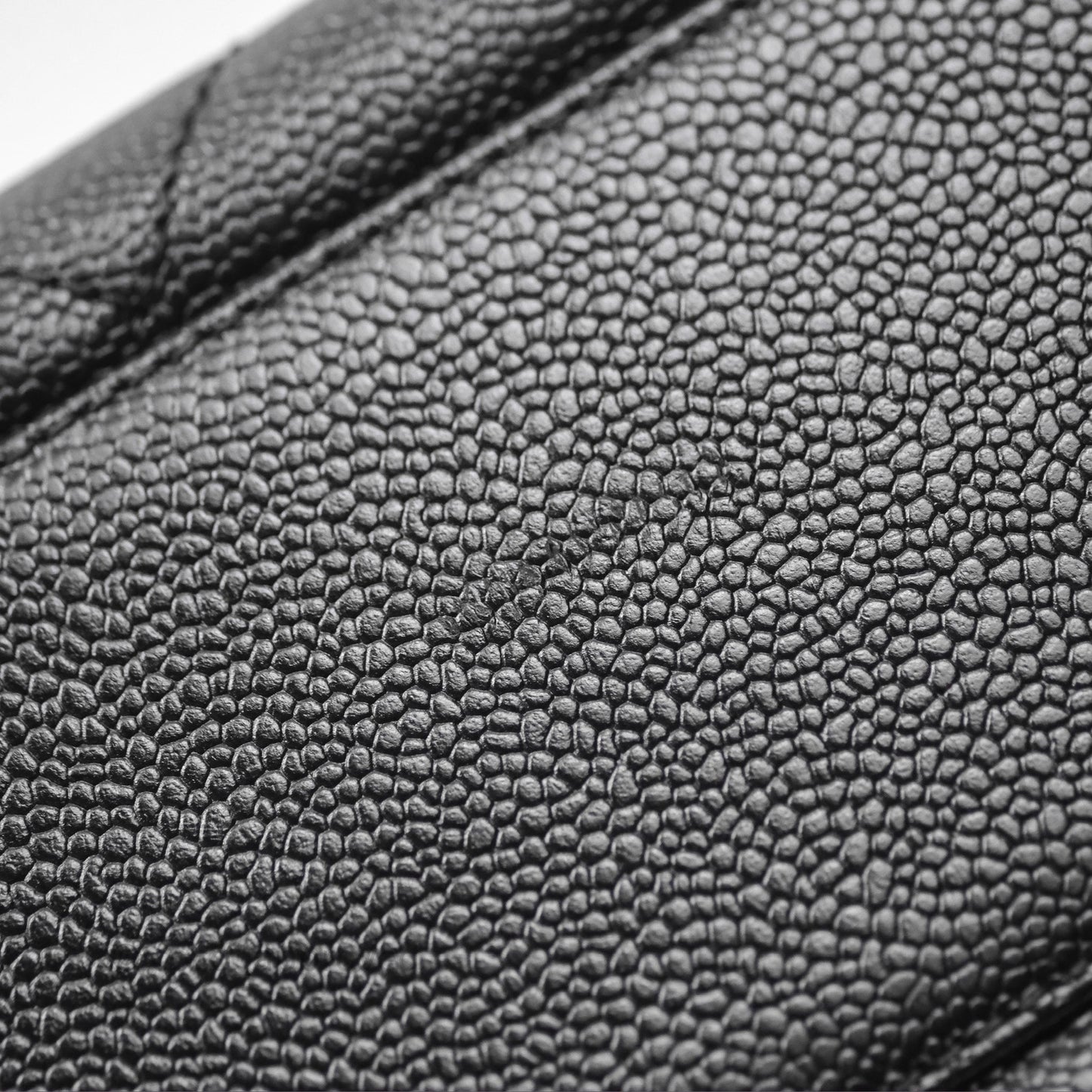 Chanel Vintage Quilted CC Tote Black Caviar Gold Hardware