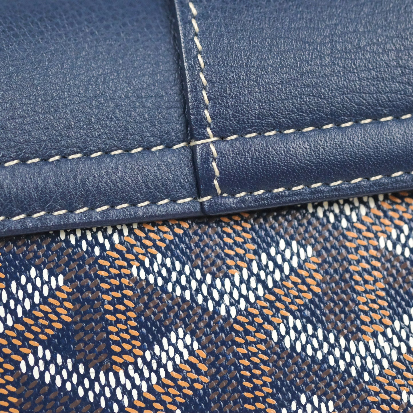 Goyard Saïgon Mini Bag Navy Goyardine Canvas/Chevroches Calfskin