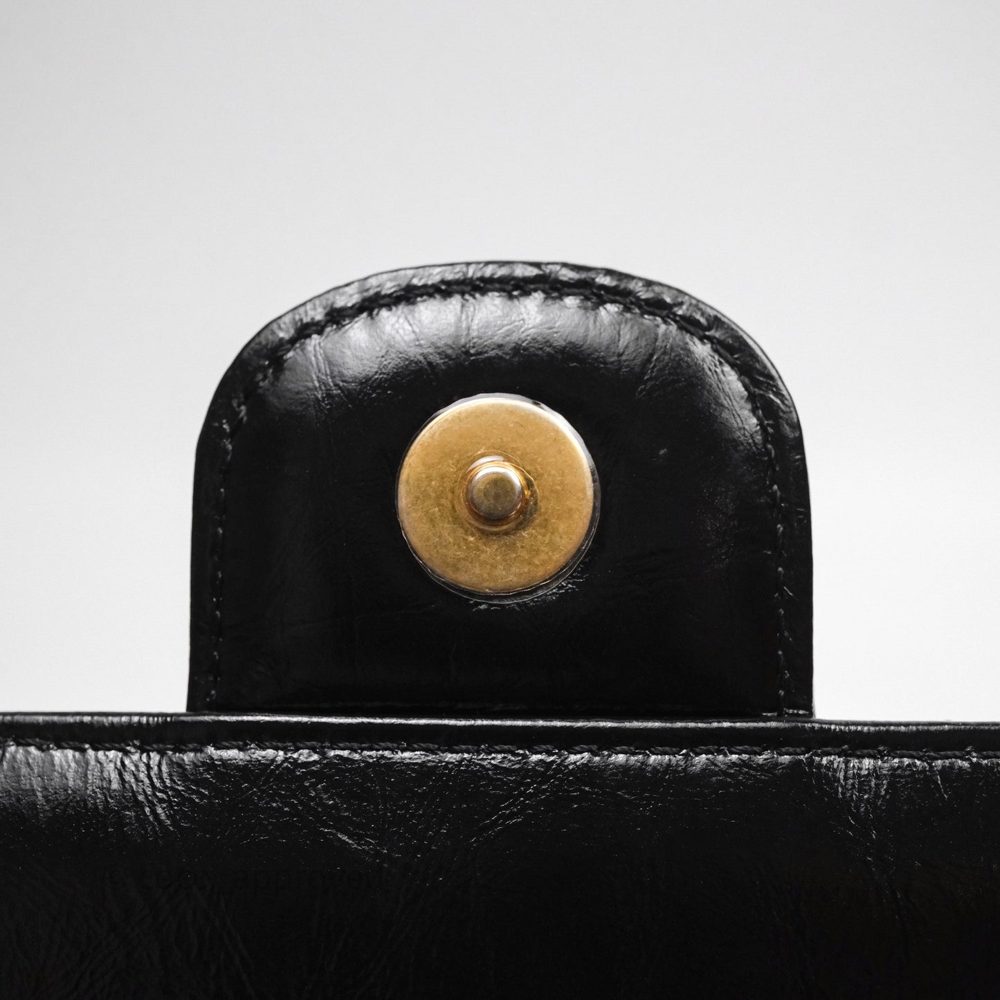 Chanel Small Wavy CC Hobo Black Shiny Crumpled Calfskin Aged Gold Hardware 23C
