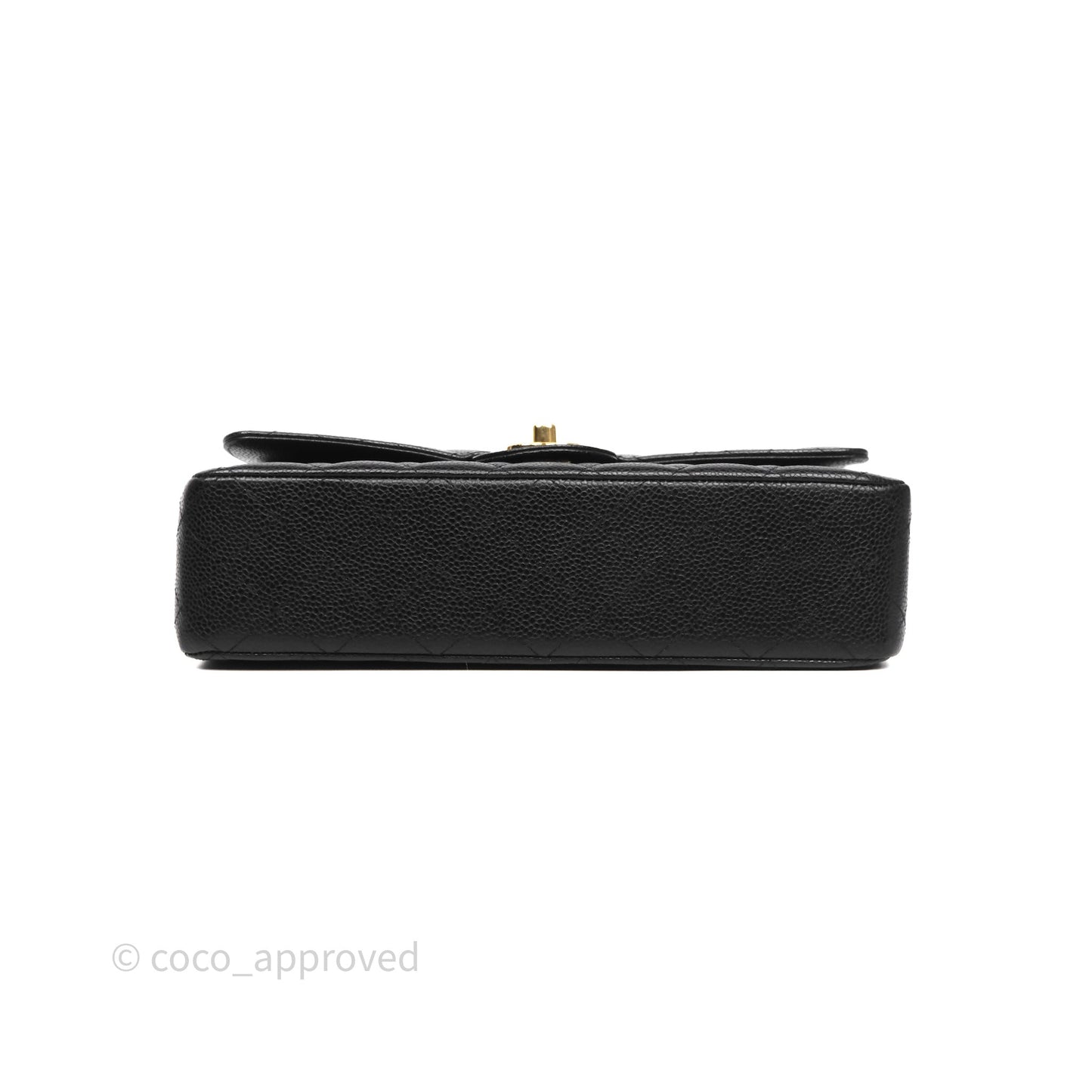 Chanel Classic M/L Medium Flap Quilted Black Caviar Gold Hardware