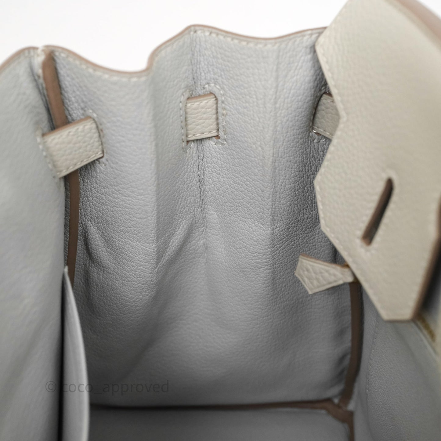 Hermès Birkin 30 Retourne Gris Perle 80 Togo Gold Hardware