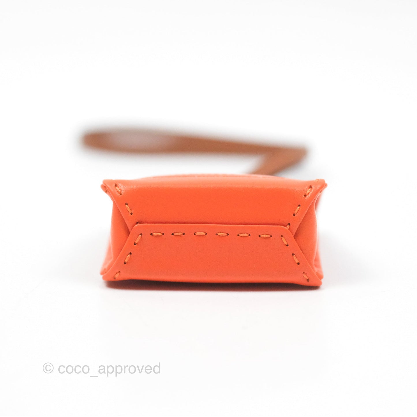 Hermès Orange Shopping Bag Charm
