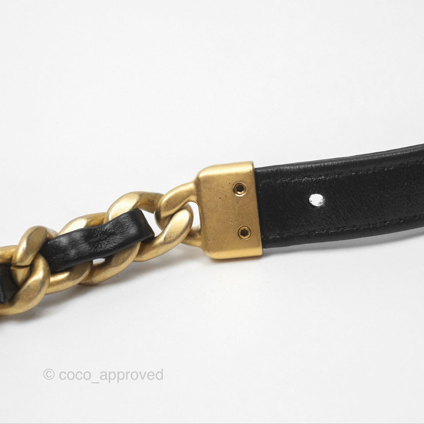 Chanel Mini Card Holder Belt Bag Black Lambskin Aged Gold Hardware