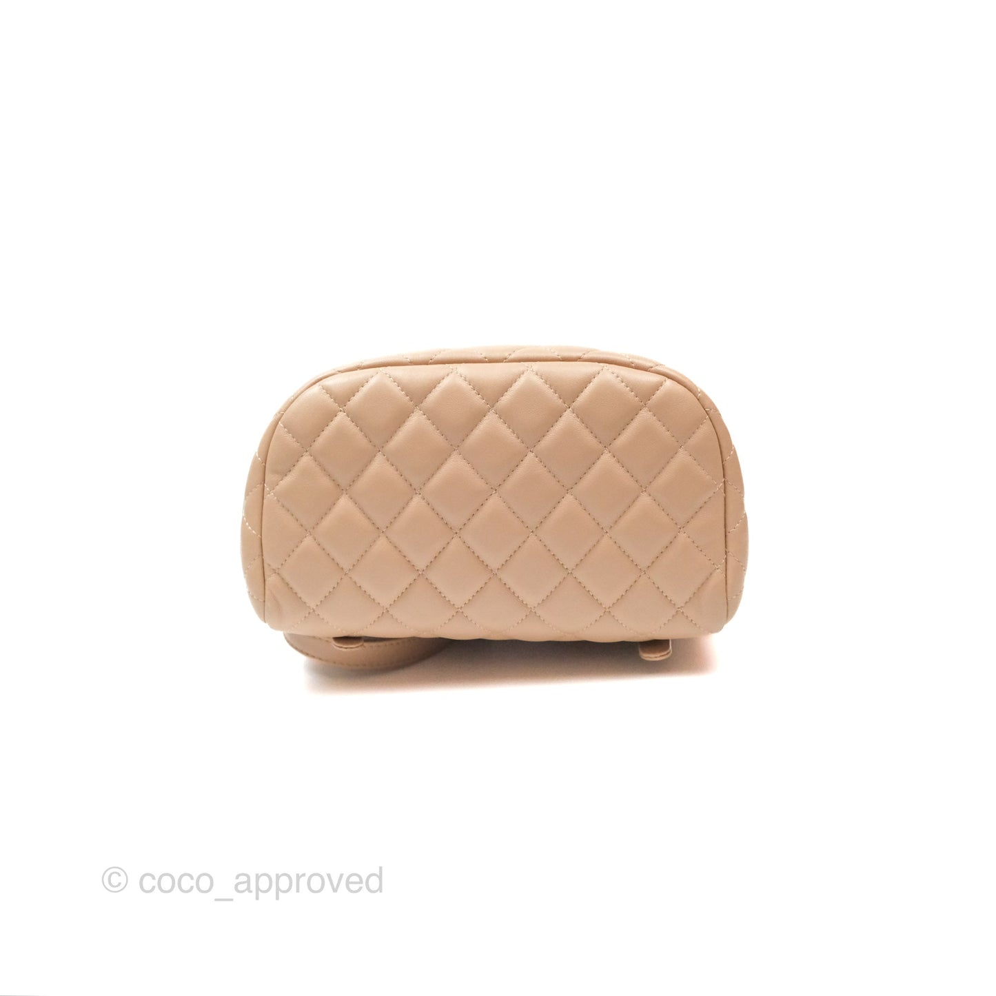Chanel Quilted Small Urban Spirit Backpack Beige Lambskin Silver Hardware
