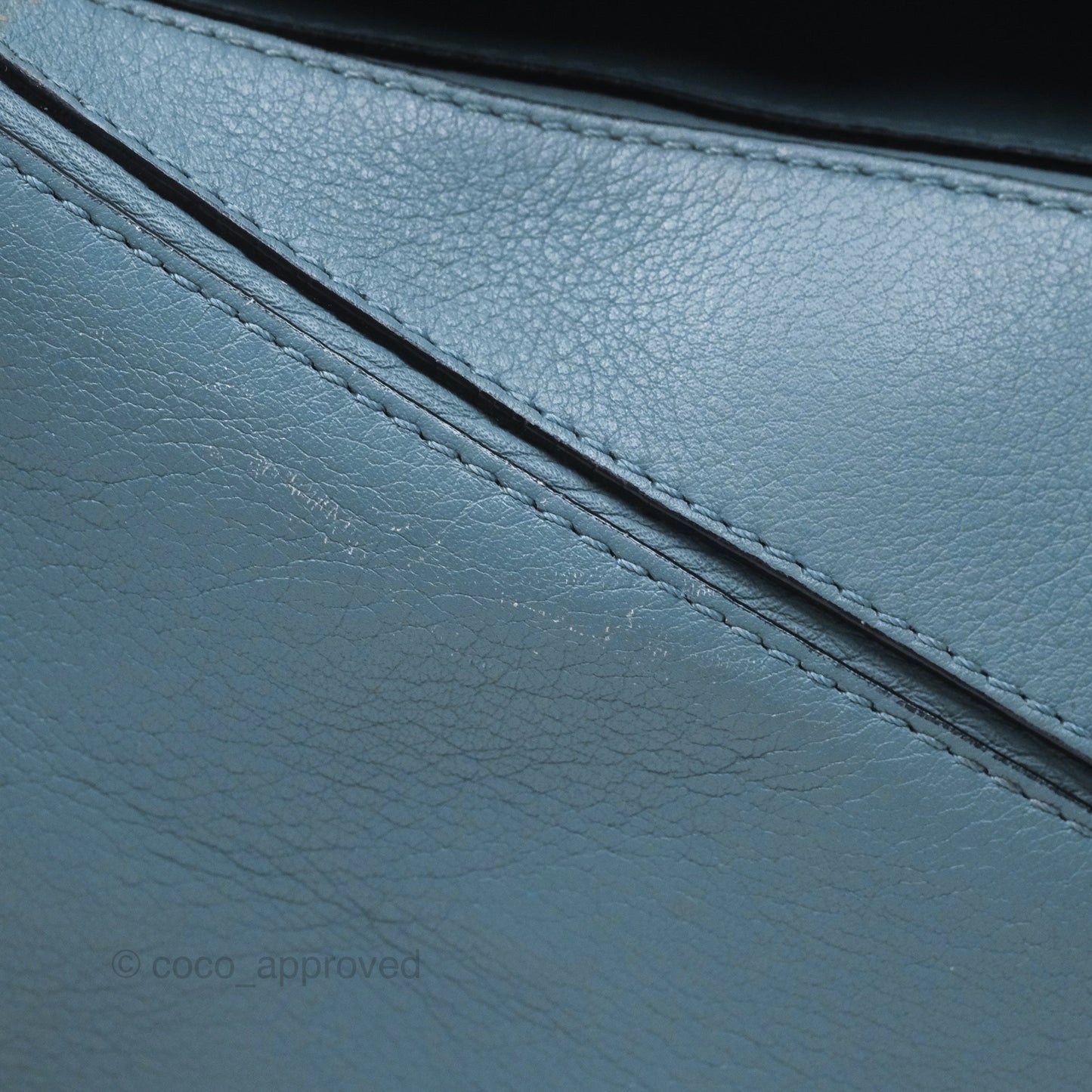 Loewe Medium Puzzle Bag Blue Calfskin Silver Hardware