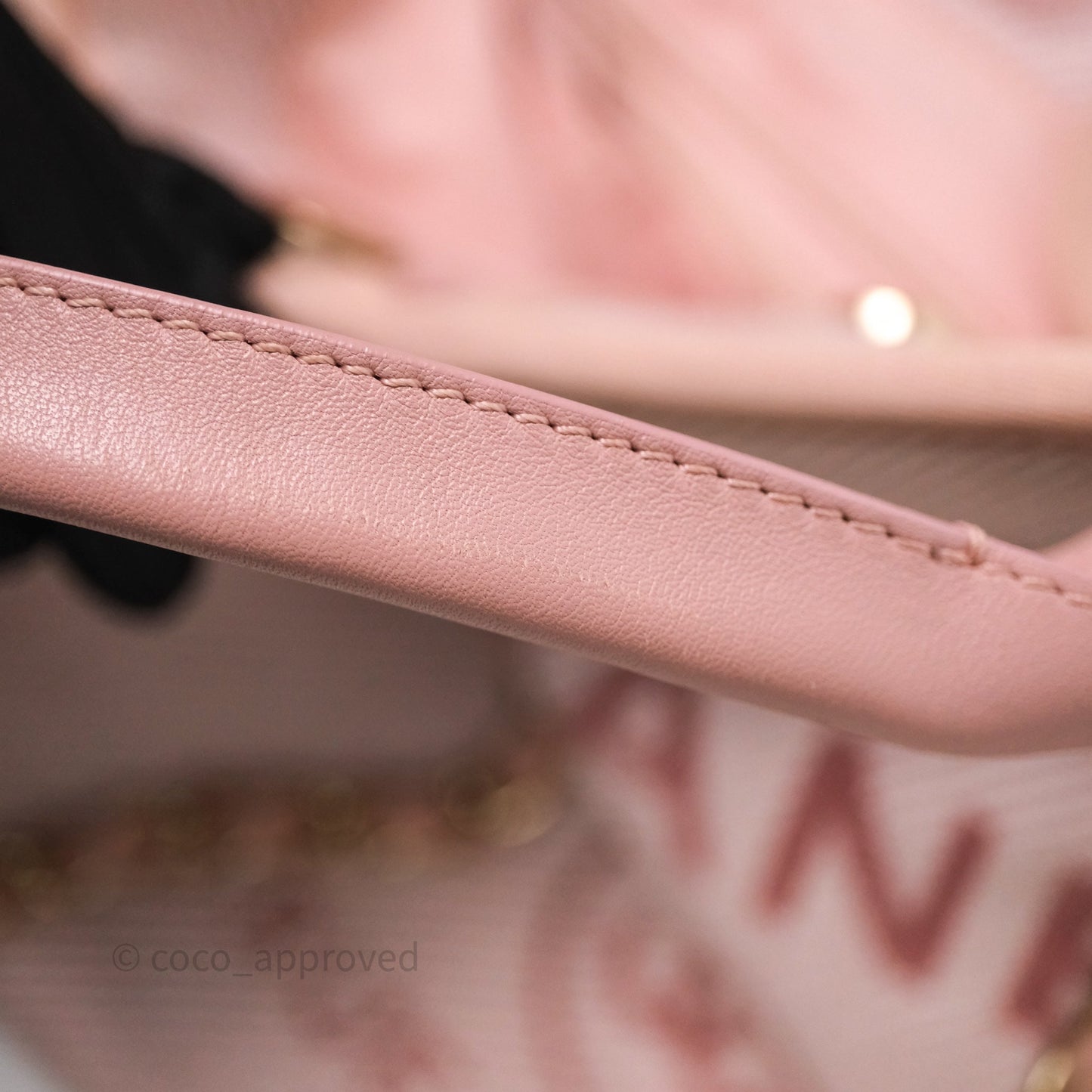 Chanel Large Deauville Tote Pink Canvas Gold Hardware