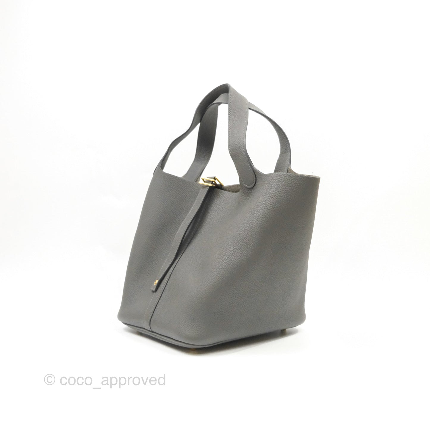 Hermès Picotin 22 Graphite Taurillon Maurice Gold Hardware