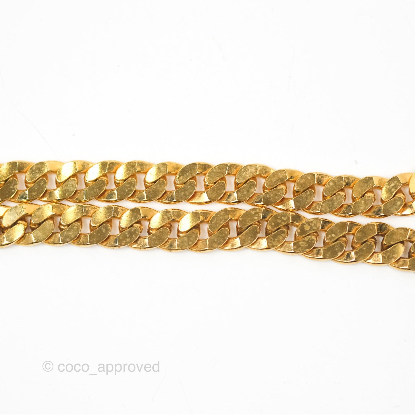 Christian Dior CD Chain Choker Necklace Gold Tone